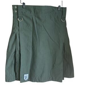 Damn near kilt em Knee-Length Olive Green Cargo Skirt tactical cosplay Viking XS